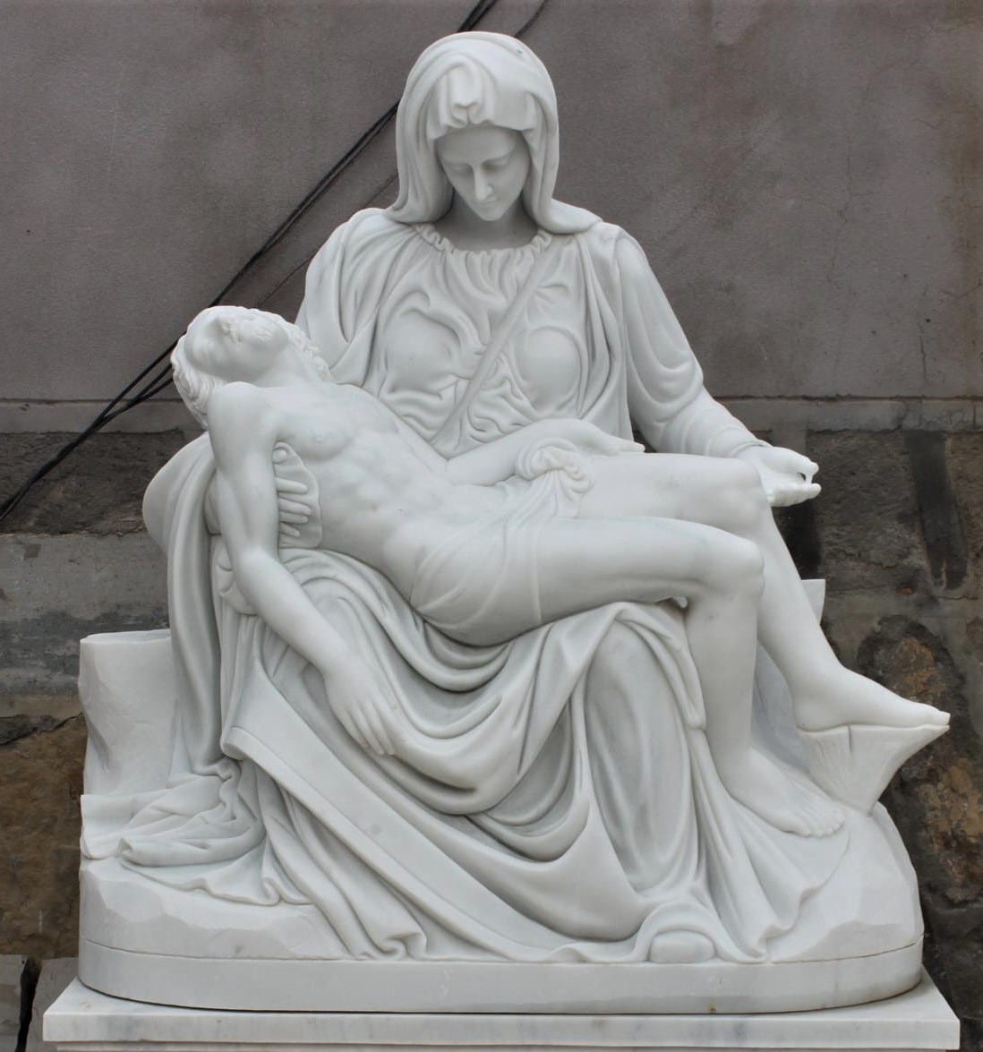 Hand Carved Marble Statue "Pieta"