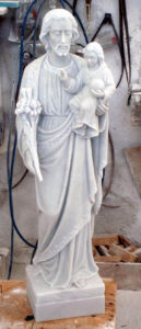 st. joseph statue, st. joseph with child statue, religious statues, marble statues